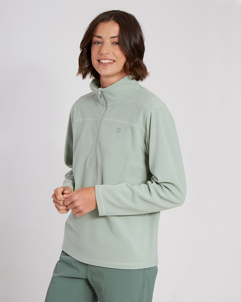 Milanesia 1/4 Zip Neck Ladies Seawool Fleece Top - Jade – XTM