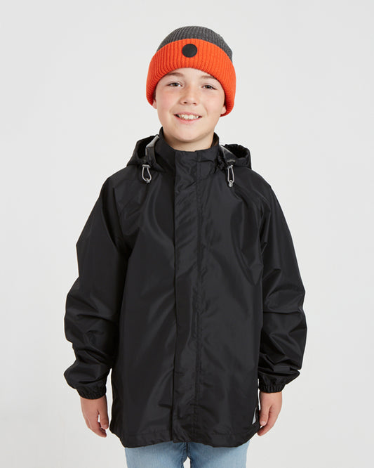 Stash 2L Kids Packable Rain Jacket Black