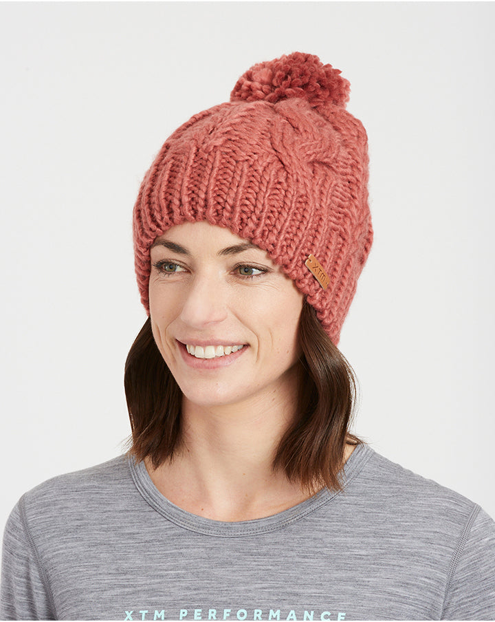 Crystal Womens Chunky Knit Pom Pom Beanie – XTM Performance