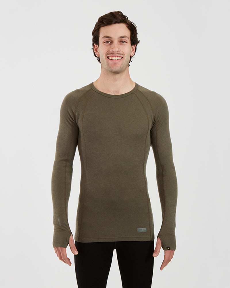 XTM Men's Merino 230 Wool Long Sleeve Thermal Top - Kalamata