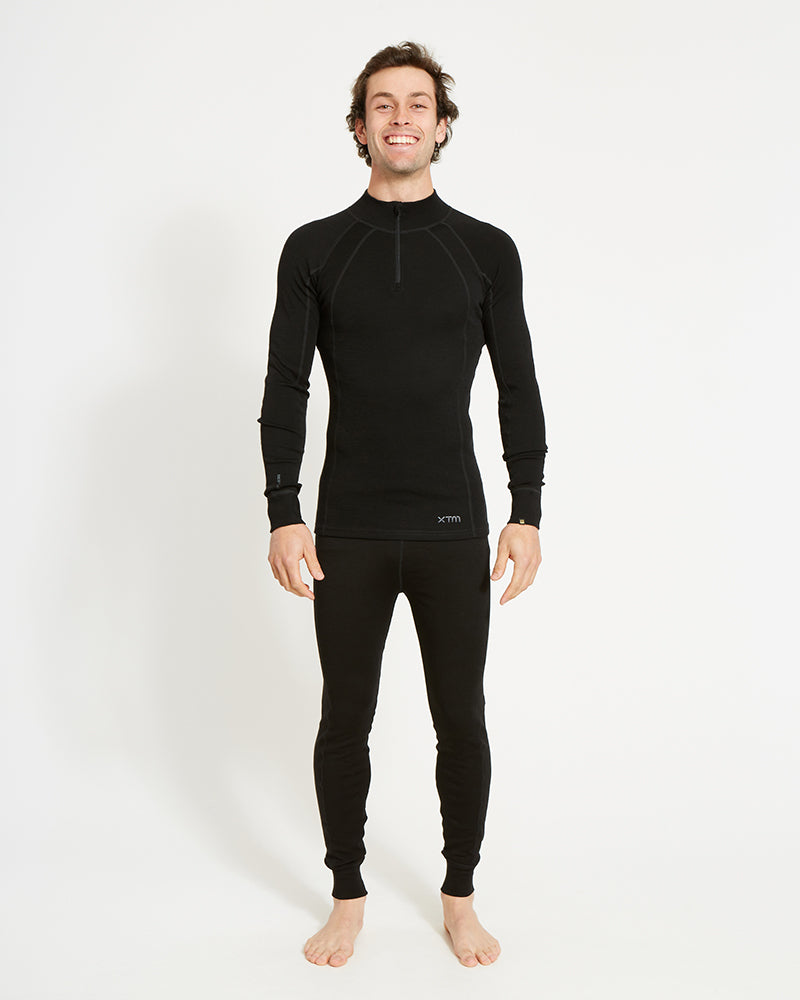 mens thermal zip top