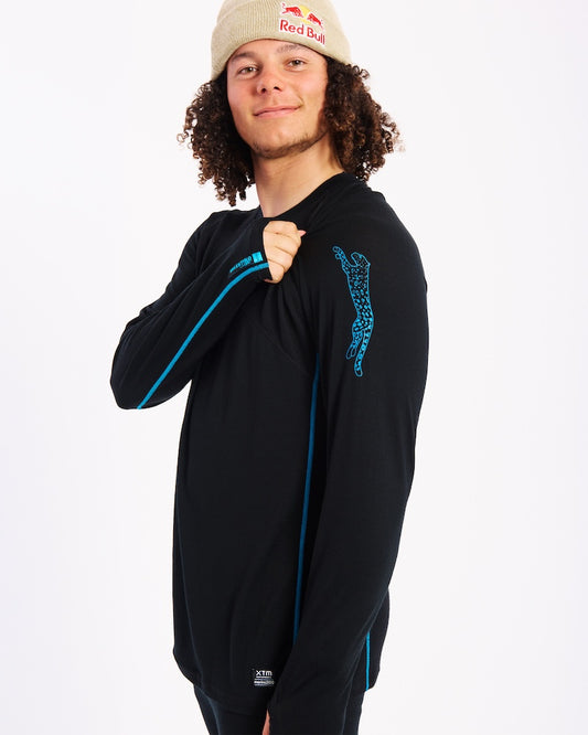 Valentino Active200 Merino 200gsm Wool Top Mens - Black