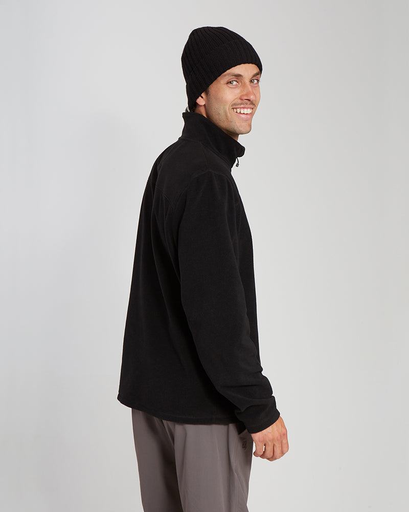 Marengo 1/4 Zip Neck Mens Seawool Fleece Black – XTM Performance