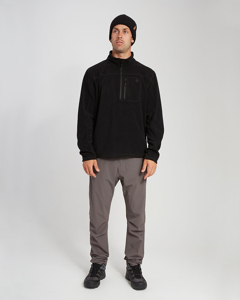 Marengo 1/4 Zip Neck Mens Seawool Fleece Black – XTM Performance