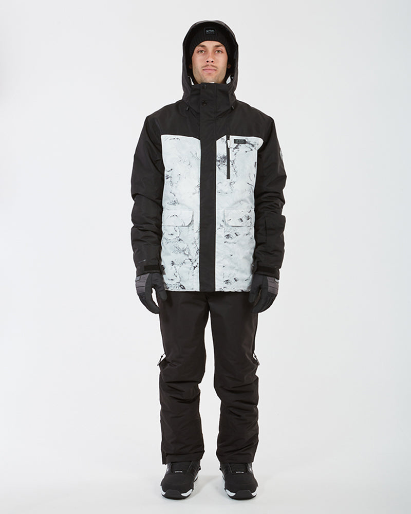 Knox Mens Ski Jacket White Marble – XTM Performance