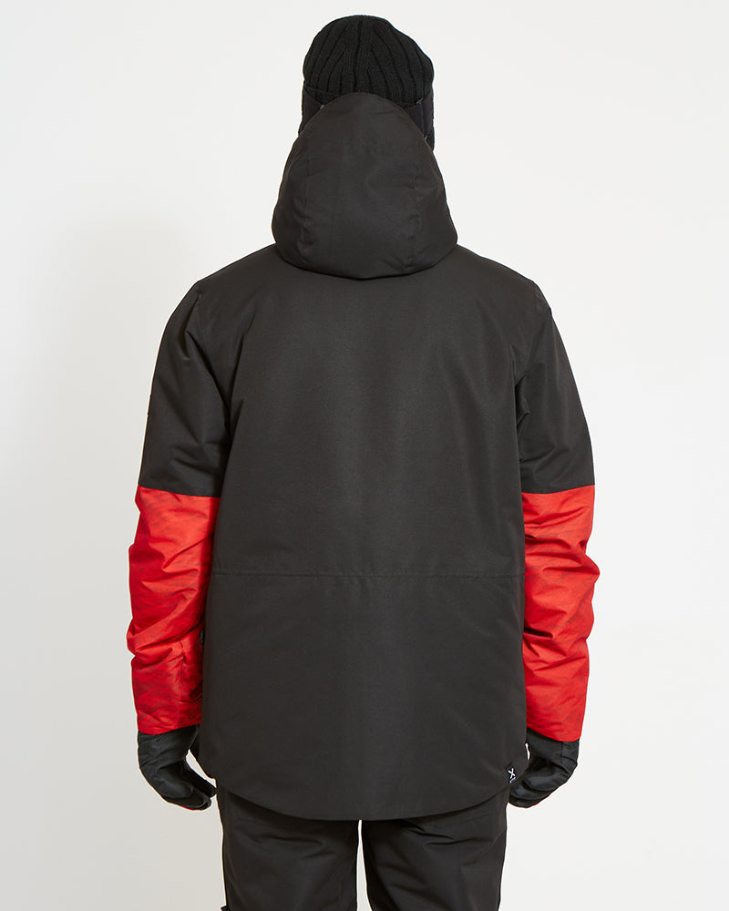 Black and clearance red snowboard jacket