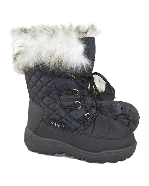 XTM Inessa Girls Fur Trim Winter Snow Boot XTM Performance