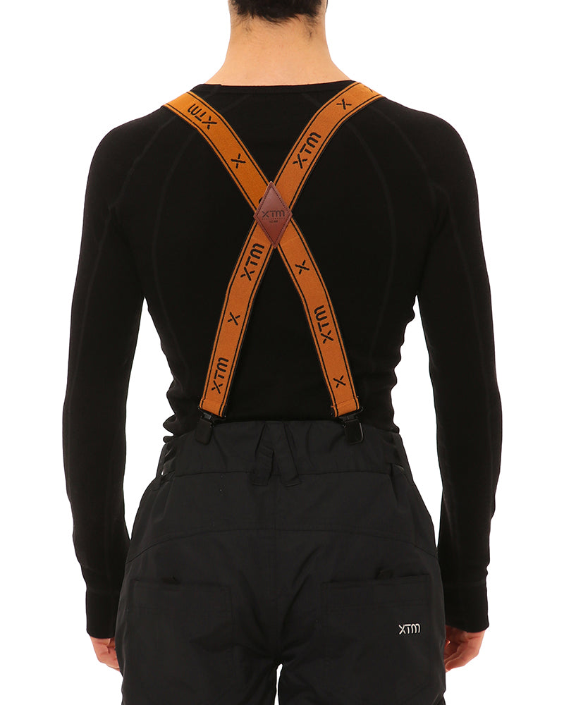 Men Women Clip On Y-back Pants Suspenders Adjustable PU Leather Trousers  Braces | eBay